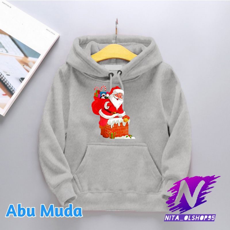 hoodie anak santa sweater anak natal tahun baru