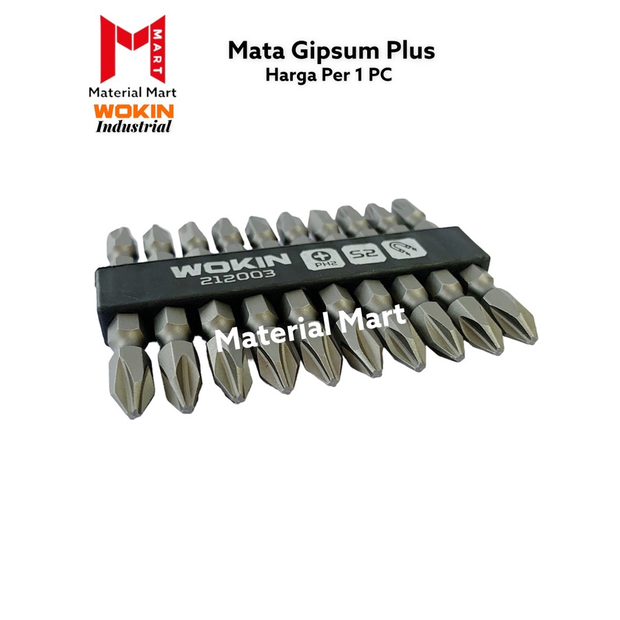 Mata Obeng Gipsum Wokin PH2 | Screwdriver Bit Plus Magnet | Mata Gipsum | Material Mart