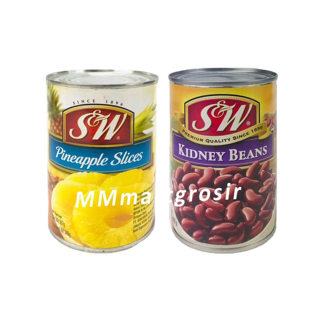 S&amp;W Kidney Beans / S&amp;W PineApple Slice / Potongan Buah Nanas / Kacang Merah