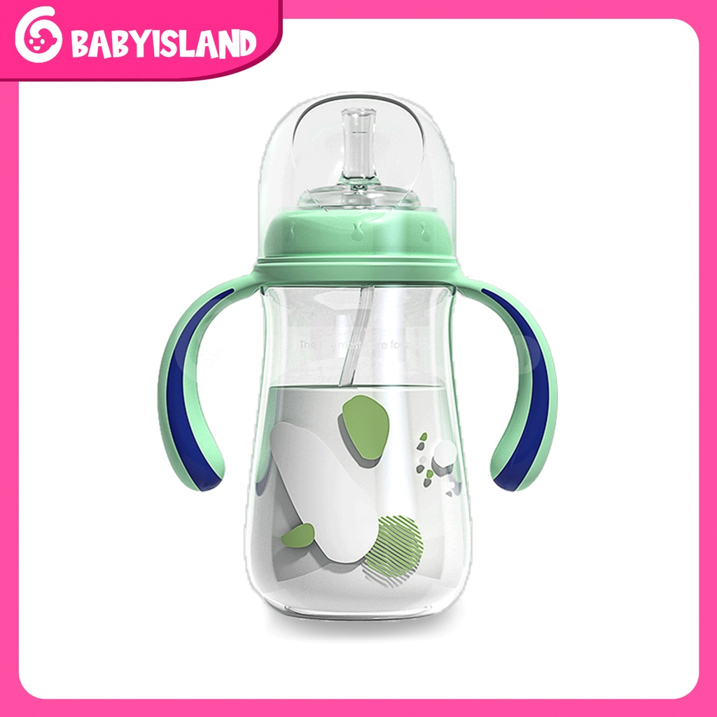 1 cangkir 3 kegunaan Botol Susu Bayi Botol Perawatan Air Cangkir Pelatihan Sippy Cup Untuk Anak-anak Bayi (0-2tahun)