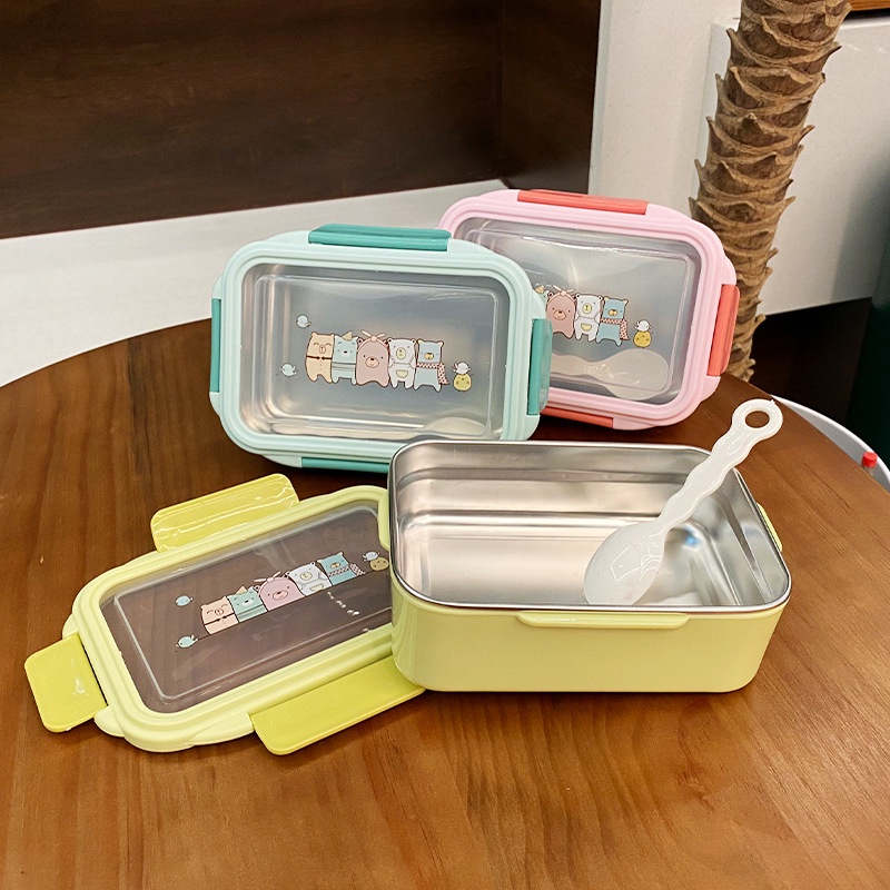 lunch box bento box clif kotak makan stainless steel kotak makan bekal japan free sendok