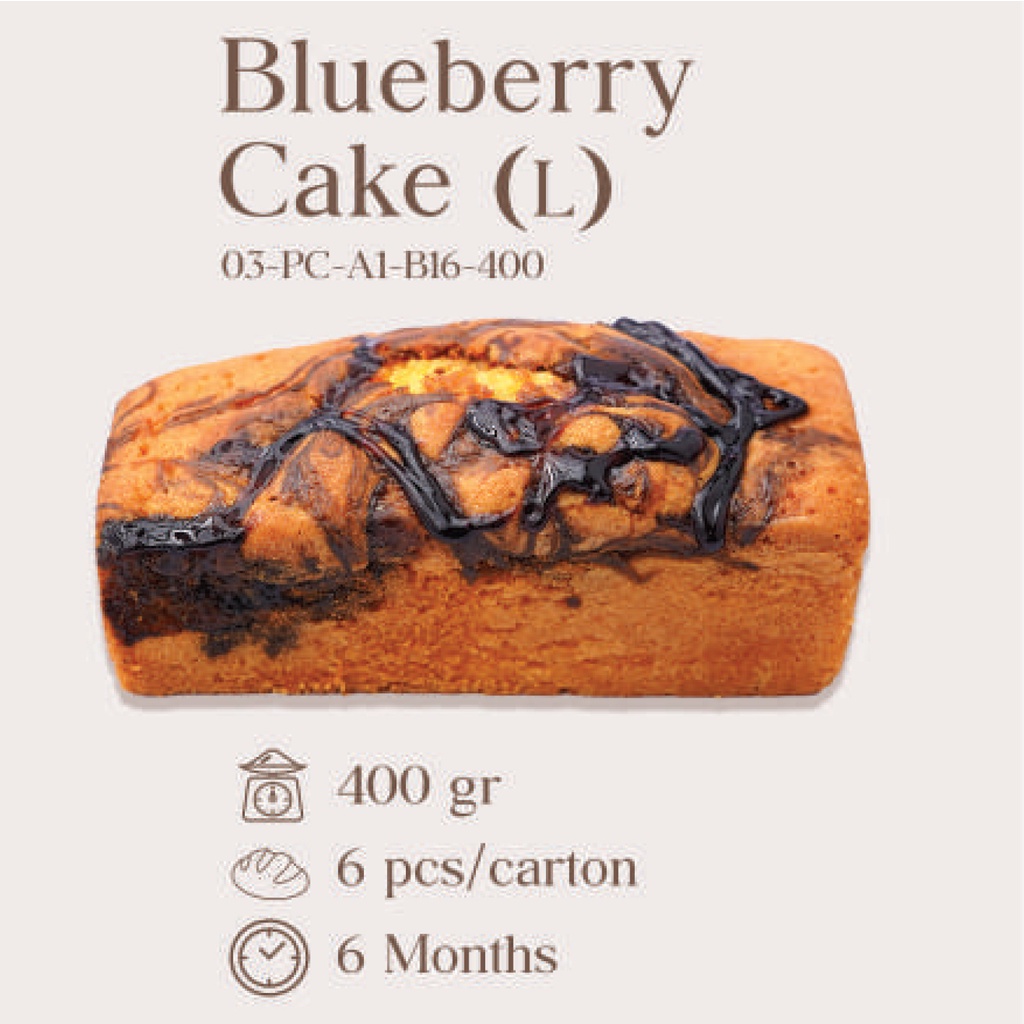 

BLUEBERRY BUTTER CAKE FRESH/READY-TO-EAT (KARTON)