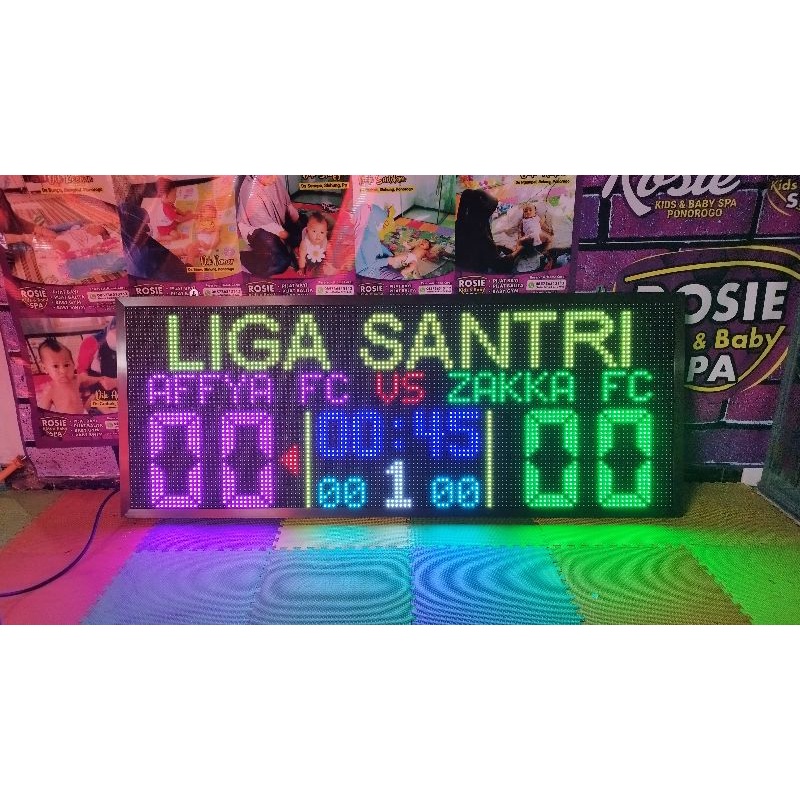 Papan Skor Papan Score Scoreboard Digital Full Colour setting memakai HP Android Outdoor