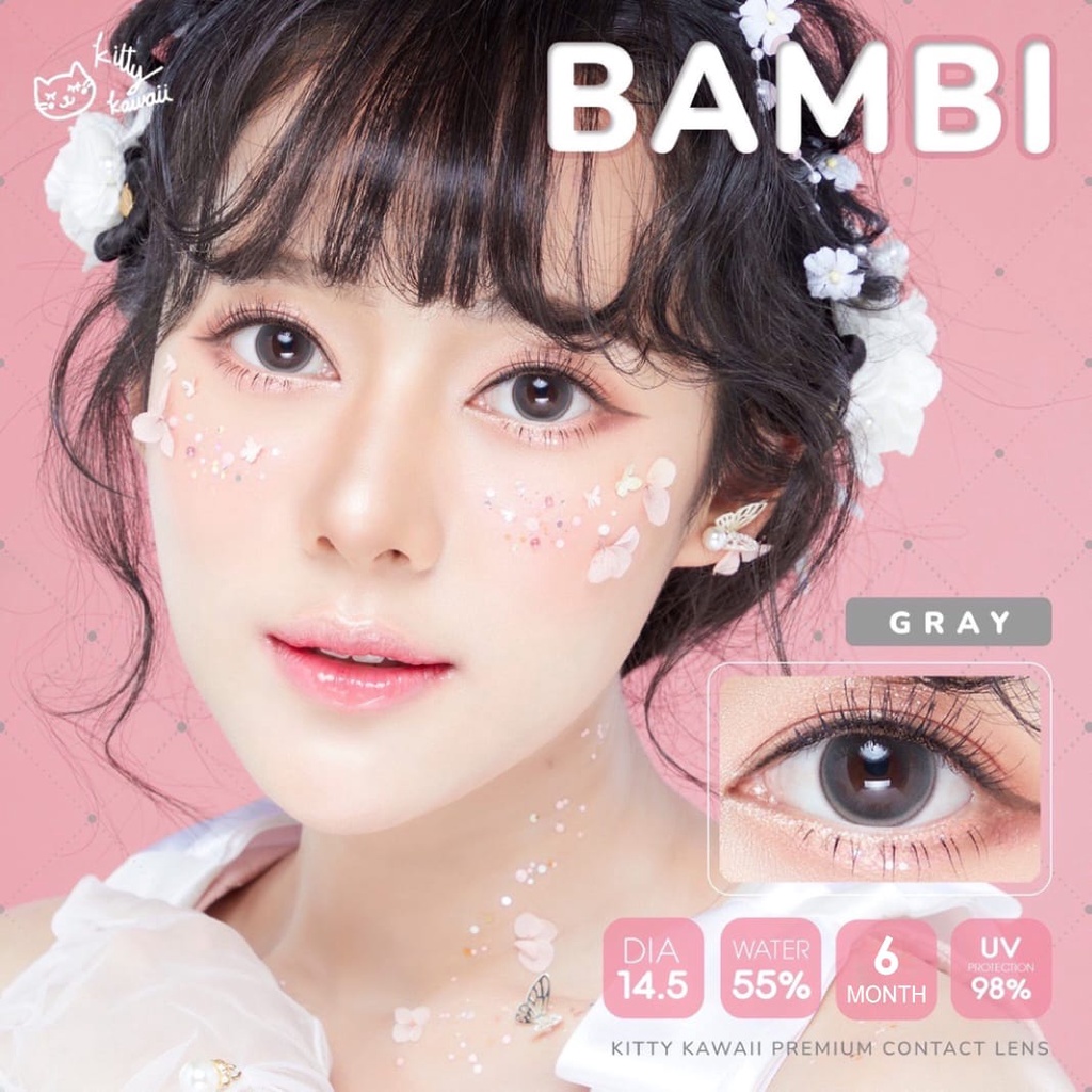 SOFTLENS MINI BAMBI. NORMAL MINUS s.d - 6.50. ORIGINAL DIAMETER 14.2MM KITTY KAWAII