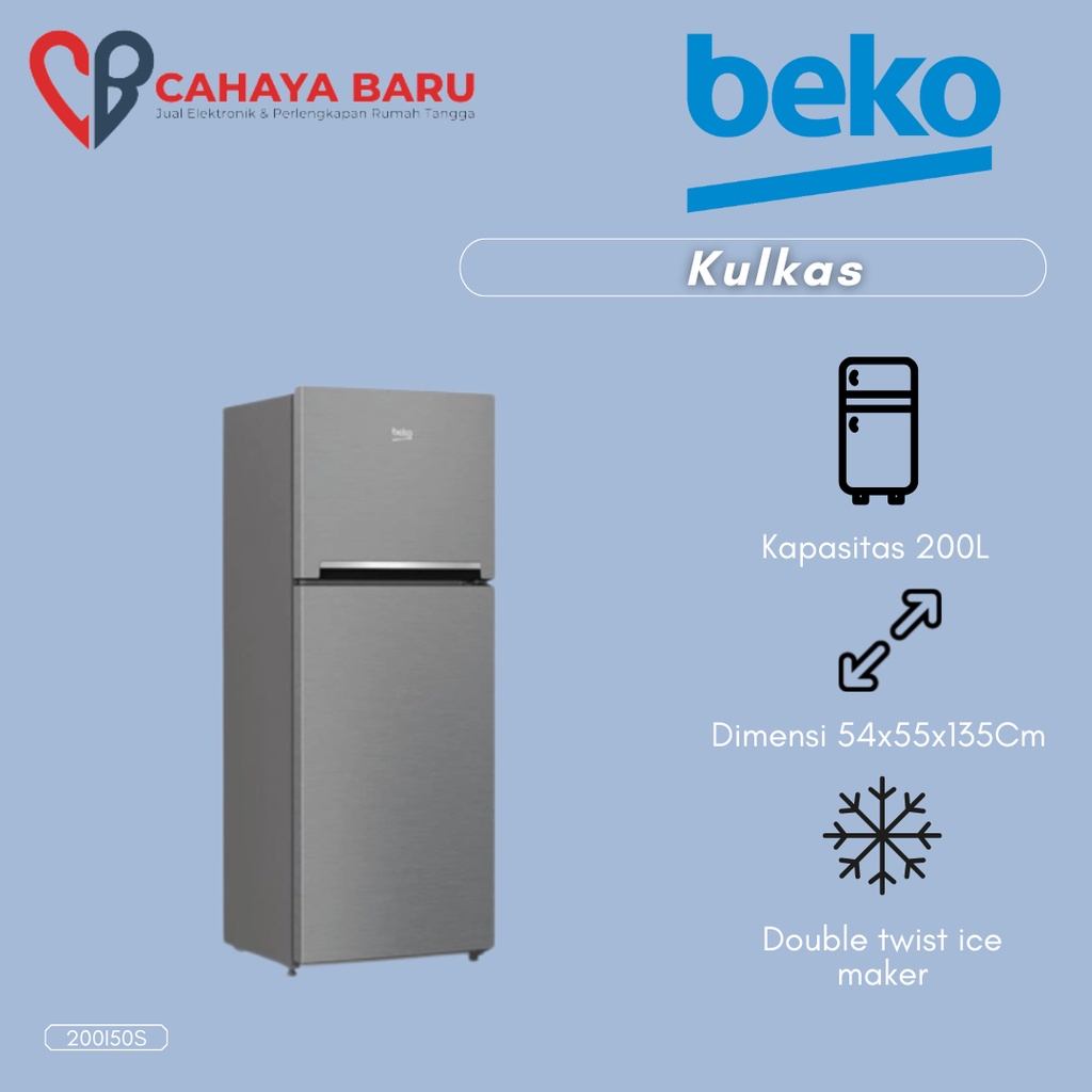 BEKO KULKAS 2 PINTU  RDNT200I50S