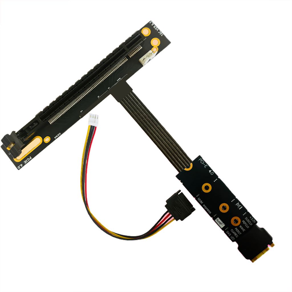 Pci-e 4.0 4x4 Ke M.2 4-Bays Expansion Card Dengan Kabel Adapter M.2 Ke PCIe X16 Untuk M.2 NVMe 2242 2260 2280 SSD Gen 4