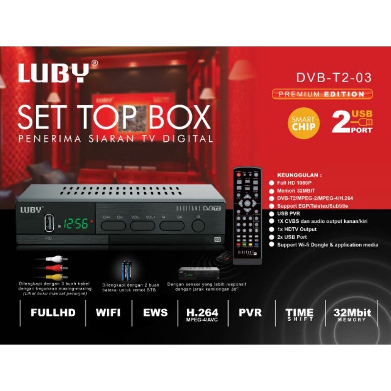 SET TOP BOX LUBY DVB T2-03 STB DIGITAL READY STOCK