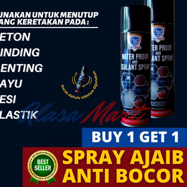 

Rubber Sealant Spray - Aqua Sealant Spray Anti Bocor 500ml Buy 1 Get 1 - Putih