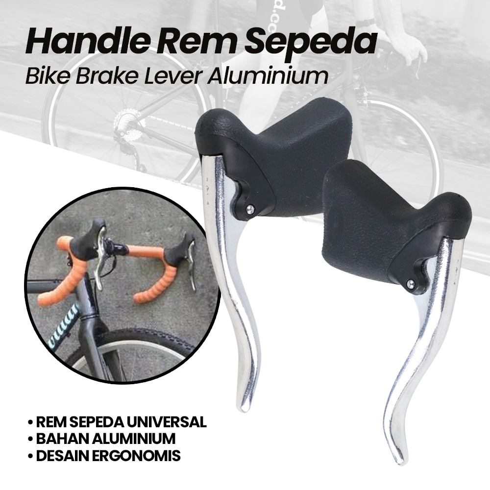 handle rem roadbike / brake lever klasik / rem sepeda balap ztto silver