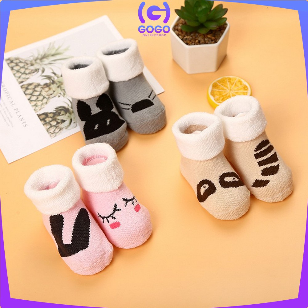 GOGO-P4 Kaos Kaki Anak Bayi Lucu Bahan Katun Kaus Kaki Prewalker Fashion Bayi Unisex Murah Import