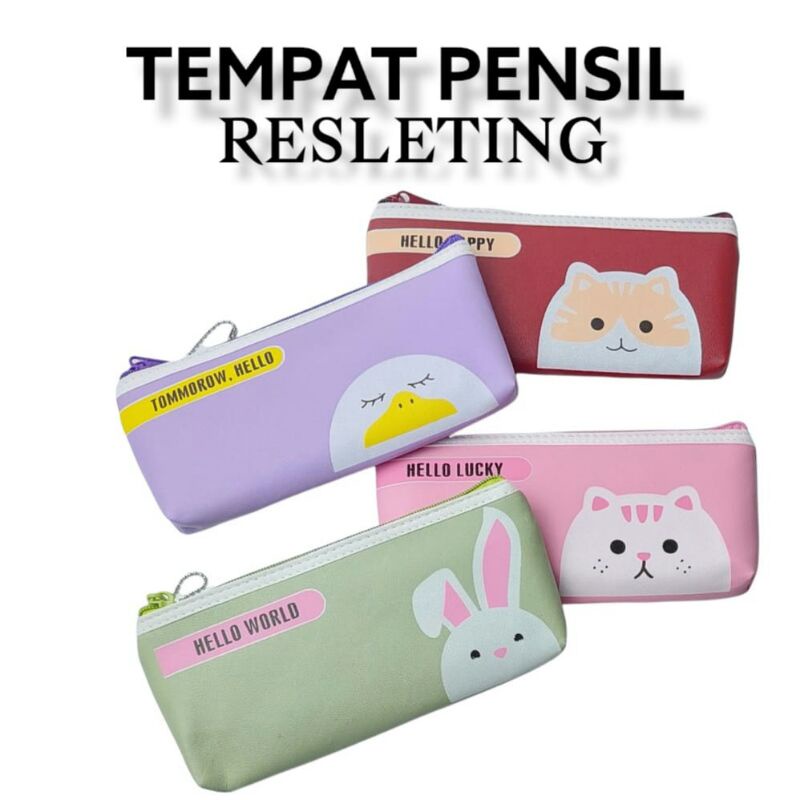 

Tempat Pensil Resleting Lucu/Kotak Pensil motif Animal