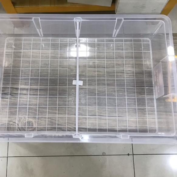 KANDANG KONTAINER SEKAT 4 GECKO SKINK PACMAN FROG SNAKE SULCATA ISTAR