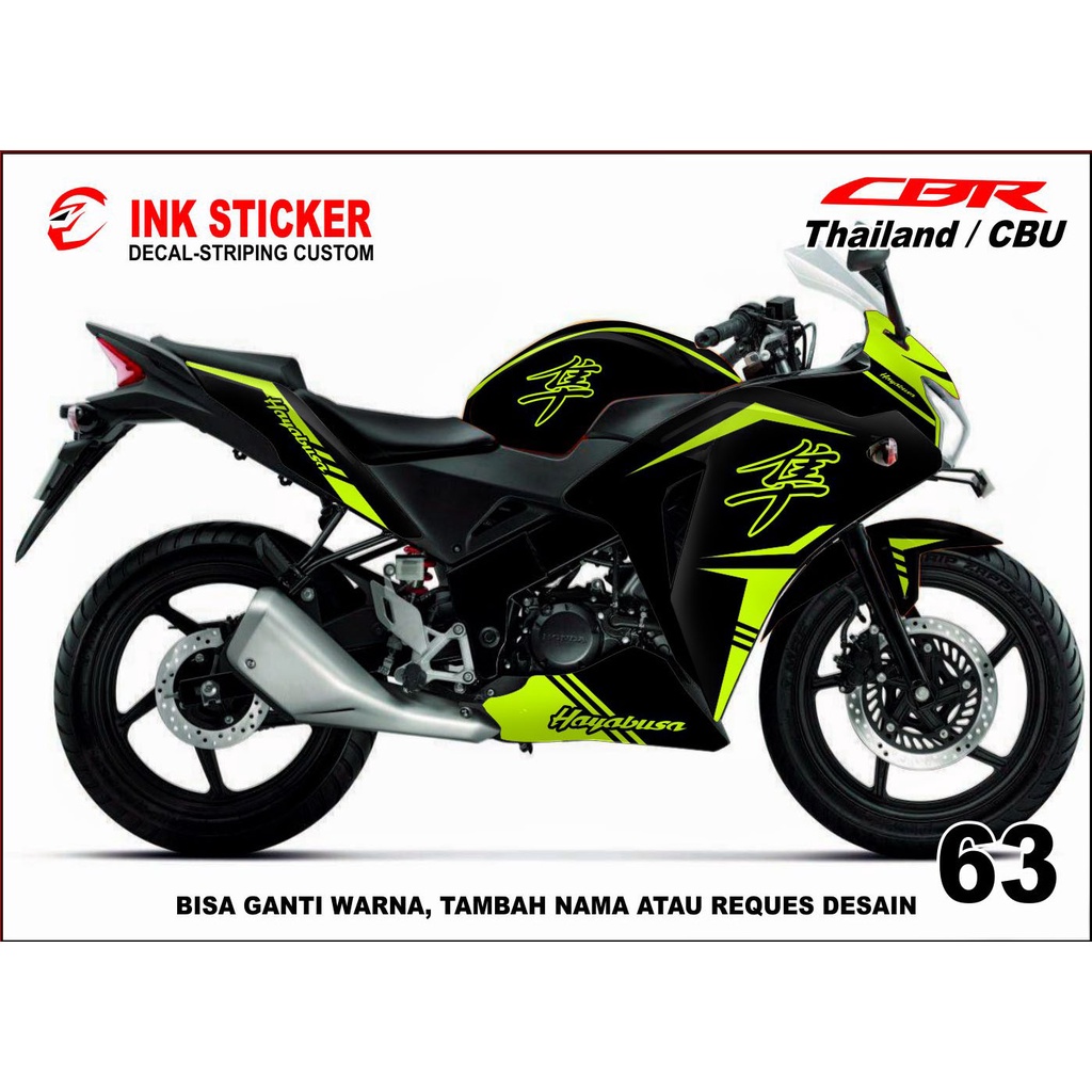 Sticker Decal CBR THAILAND, CBR CBU 150R / 250R 63 fullbody