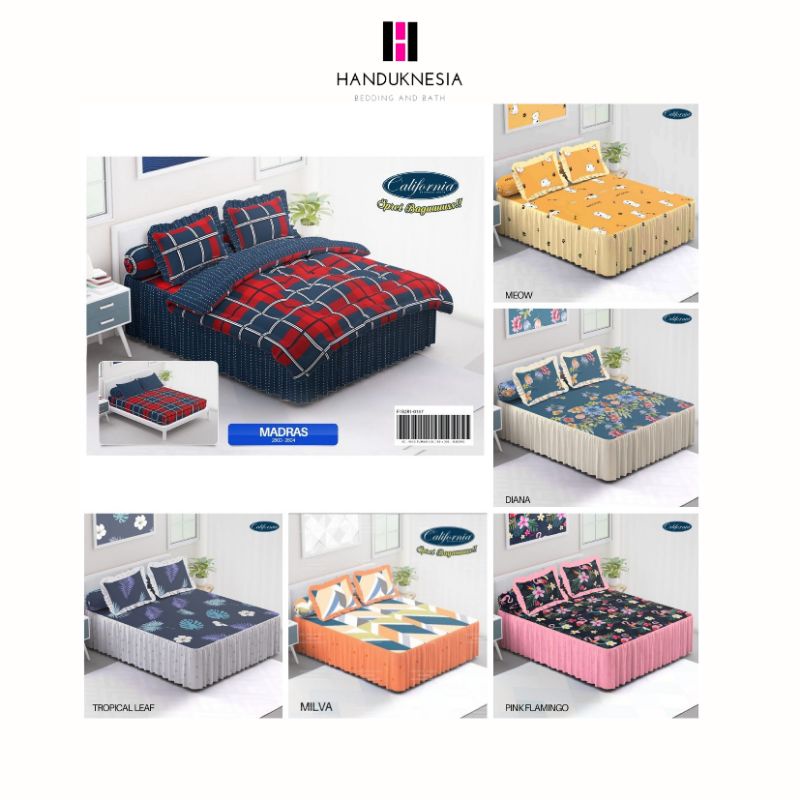 Sprei Rumbai California 180x200 , Seprei Rumbai California , Sprei California , Sprei Rumbai