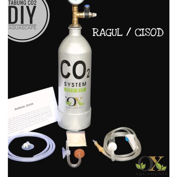 Tabung co2 alumunium DIY cisod/ragul fullset | tabung co2 aquascape - tabung saja