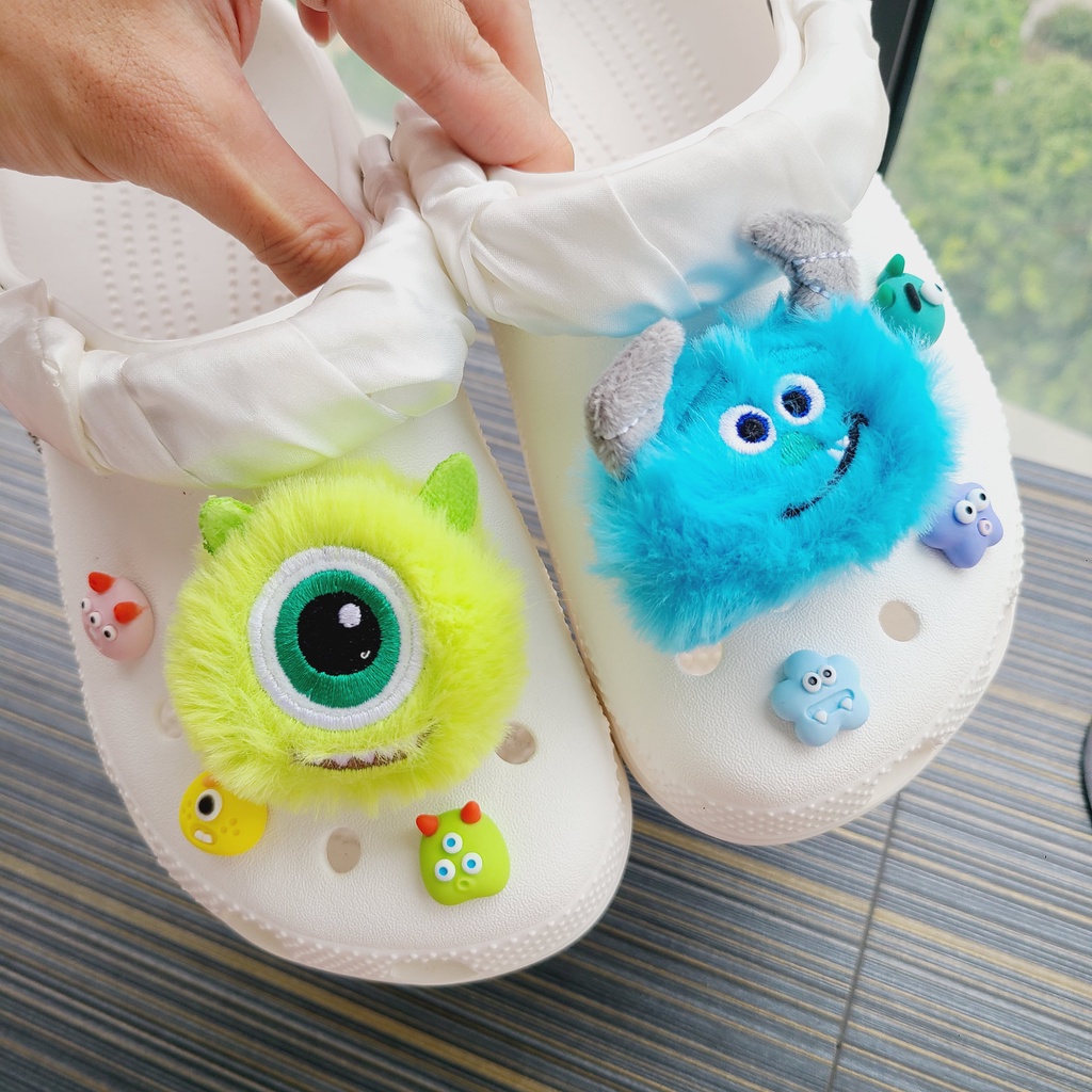 8pcs Aksesoris Sepatu Crocs DIY Seri Monster University Jibbitz