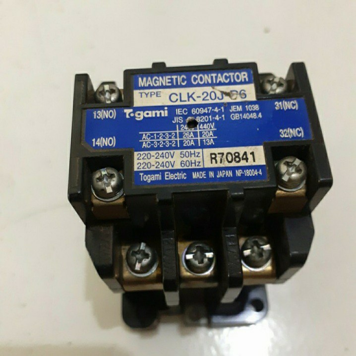 Magnetic contaktor TOGAMI CLK-20J-P6 original - clk 20J, clk 26J