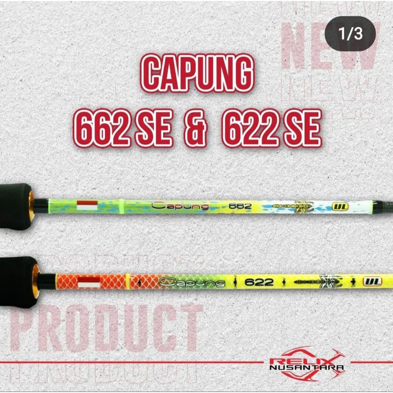 Joran Relix Nusantara Capung gen 2 dan gen 1 662 UL 1-5lb 198cm rod spinning atau BC baitcasting
