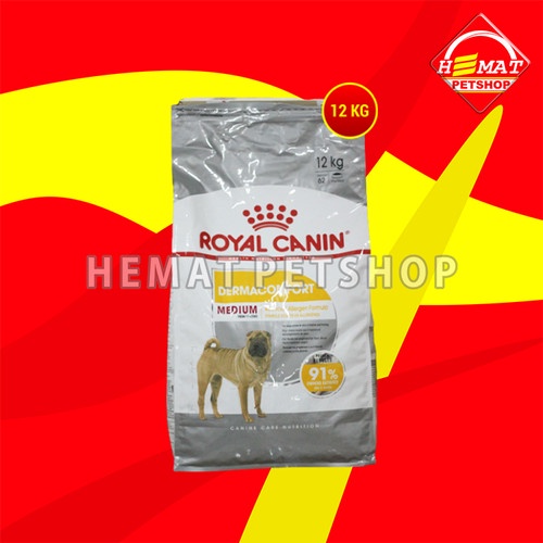 Makanan Anjing Royal Canin Medium Dermacomfort Sensitife Skin 12KG