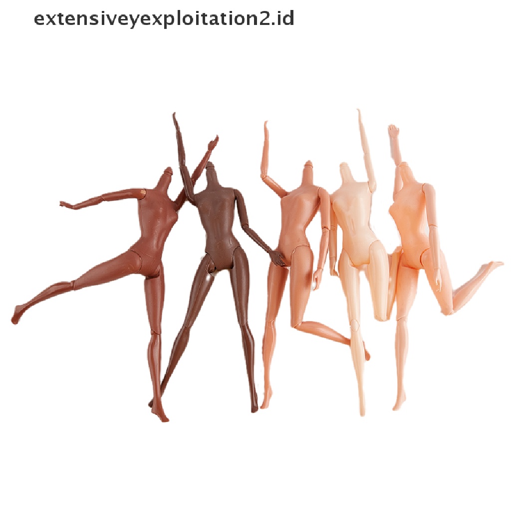Mainan Boneka Anak Perempuan Afrika Nude Kulit Hitam 11 Sendi Dapat Digerakkan Untuk Hadiah