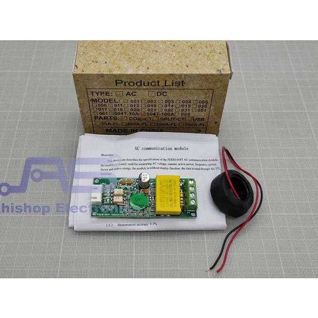 PZEM-004T 3.0 Smart Power Meter 6in1 Electric Meter 100A Closed CT