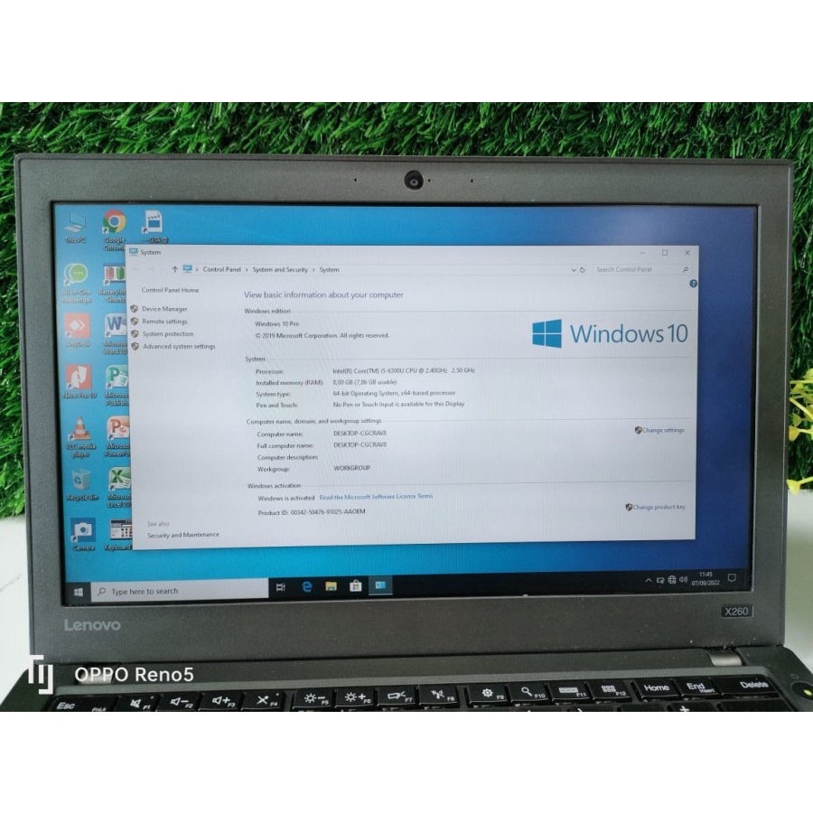 Obrall Laptop Lenovo Thinkpad X260 Ci5 Gen6 8 GB SSD 256 Murah Muluss