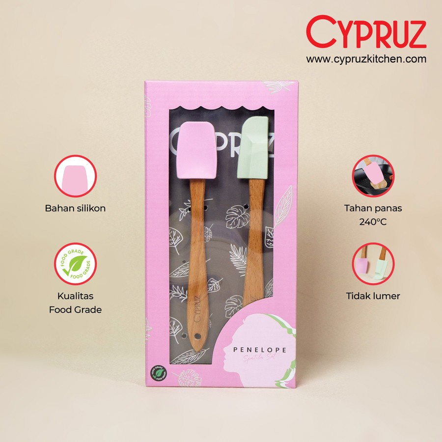 Cypruz AM-1514-PL Spatula Silikon Penelope Set 2 Pcs