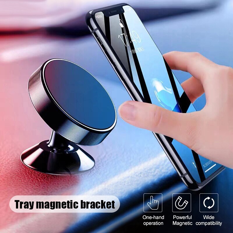 Penyangga HP Magnet Car Holder Magnetic Sendera Handphone Dashboard Mobil Kuat Anti Jatuh