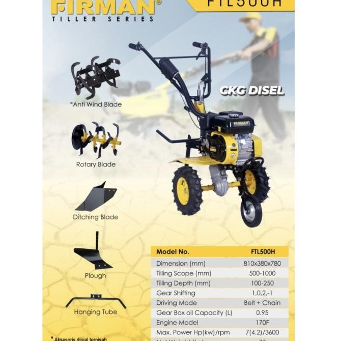 Cultivator Firman Ftl500H - Ftl 500 H