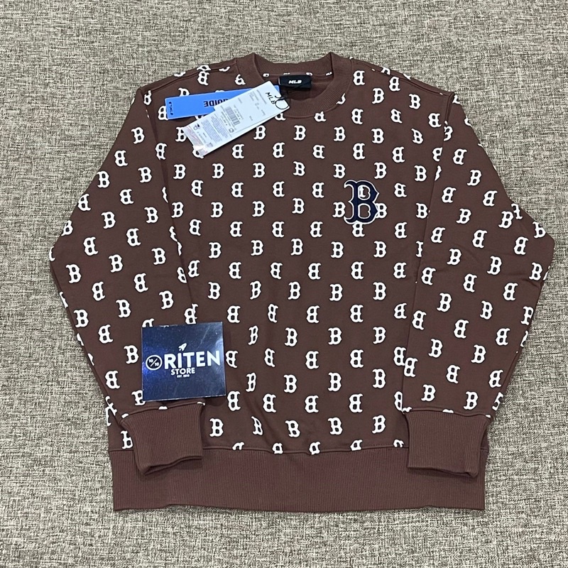 MLB Korea B Monogram Sweater Brown Original