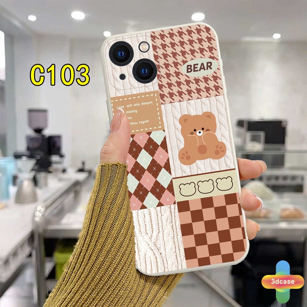 Soft Case TPU Motif Kartun Beruang Untuk For IPhone 7 Plus 11 6 6S 8 Plus XR 11 12 13 PRO MAX 11 12 13 mini X XS MAX Se 2020 6SPlus 7Plus 6Plus 8Plus XSMAX A15 A16 A9 A5 A7 A5S Y12 Y20 Y15S