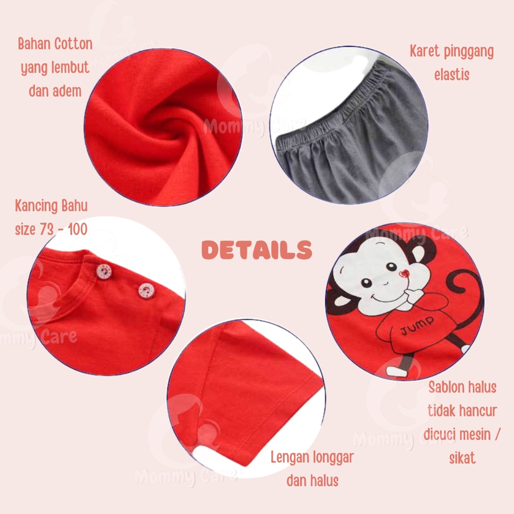 MOMMYCARE SETELAN BAJU BAYI LENGAN PENDEK IMPORT UMUR 0 6 TAHUN CELANA BAJU ANAK SETELAN LENGAN PENDEK #B82 - #B88