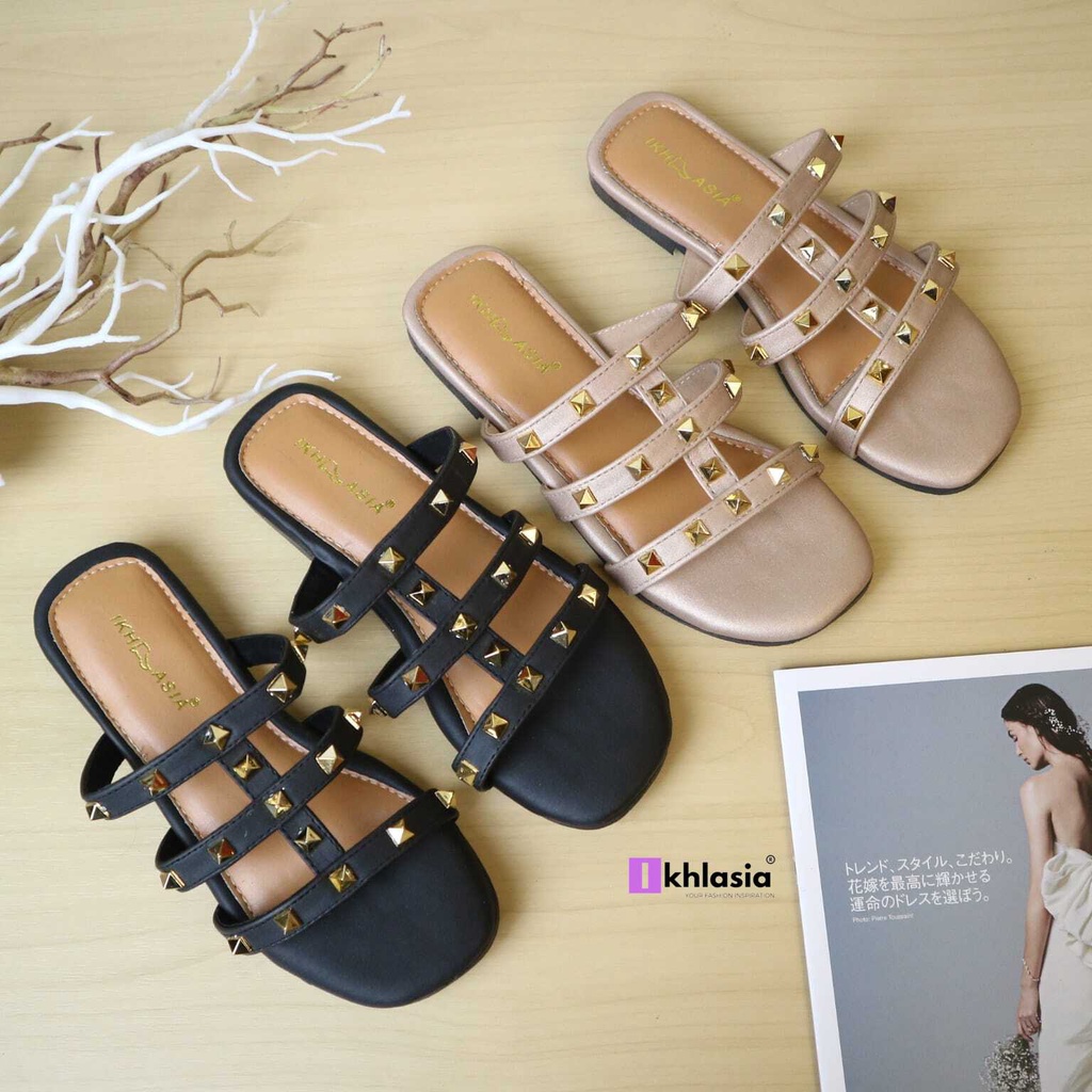 Ikhlasia Big Sale Sandal Wanita Harumi Premium Nyaman Empuk Dipakai TP58