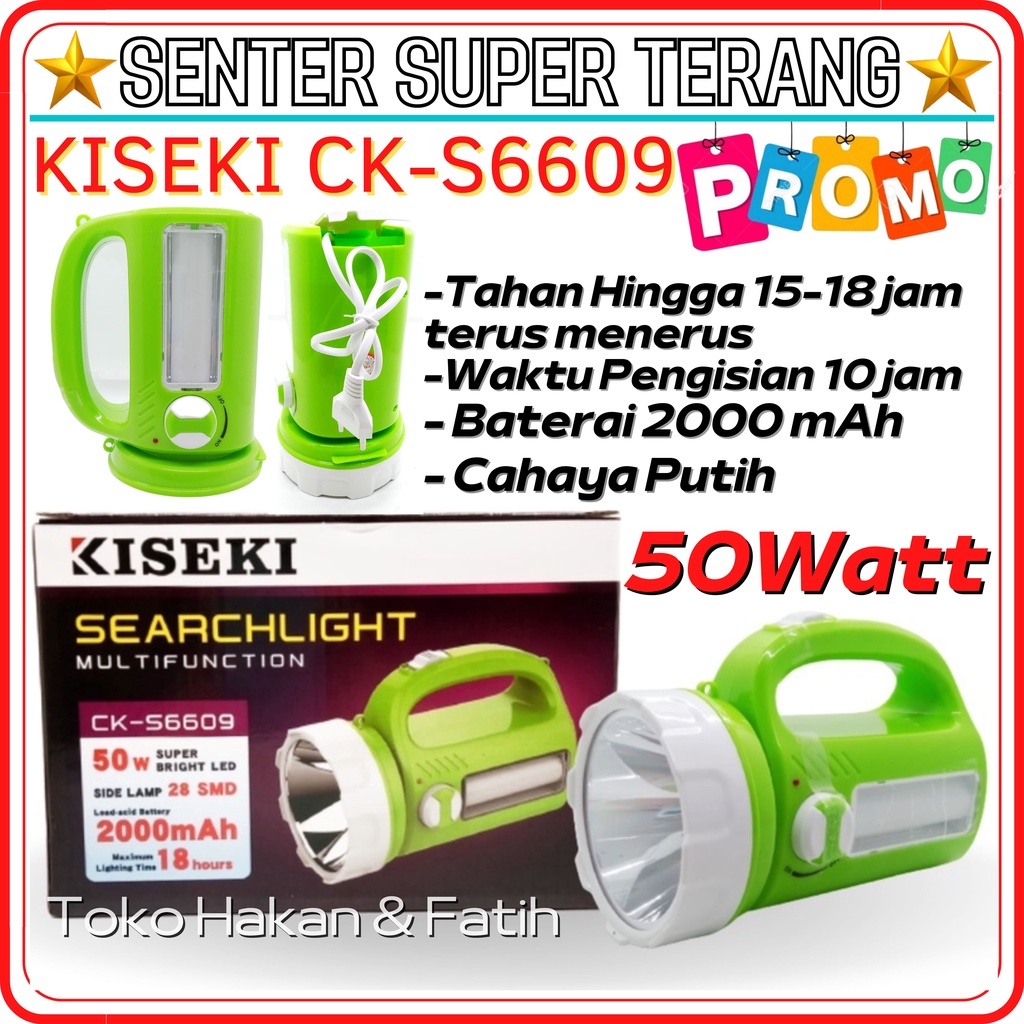 Senter Jumbo Super Terang Kiseki Ck S6609 - Lampu Senter LED Jarak Jauh KISEKI CK S 6609 - Senter Ta