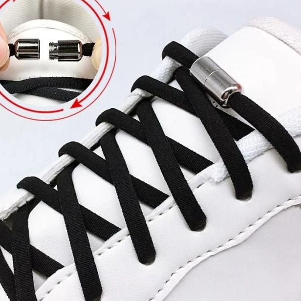 Tali Sepatu Elastis Lembut Ulir Soft Shoelace Elastic - Navy