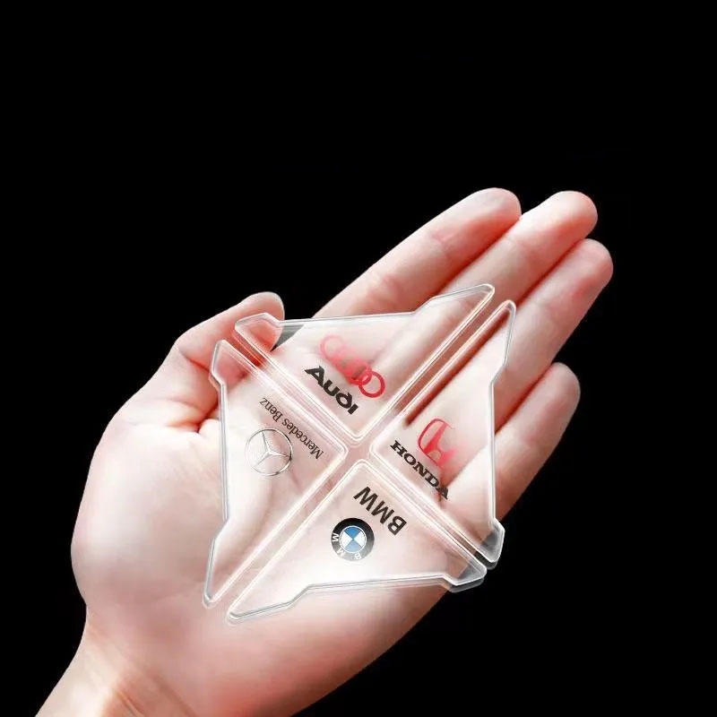 4pcs Universal Penutup Sudut Pintu Mobil anti-Tabrakan Transparan Silikon Pelindung anti Gores Stiker Penutup Pelindung Pintu