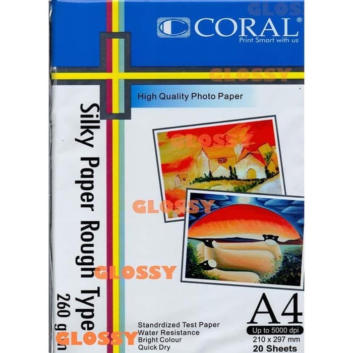 

Coral Silky Paper Rough Type 260 Gsm #Original