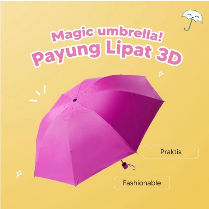 PAYUNG 3D (GRATIS BUBBLE) Payung Hujan dengan Motif yang Muncul ketika Basah (COD)