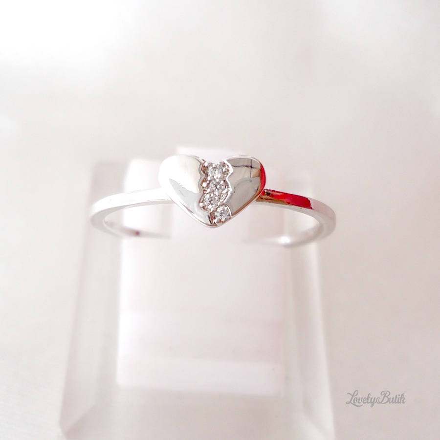 Cincin Xuping Anti Karat Silver K4yla Cincin Wanita Remaja Terbaru Model Permata Love Lovelybutik