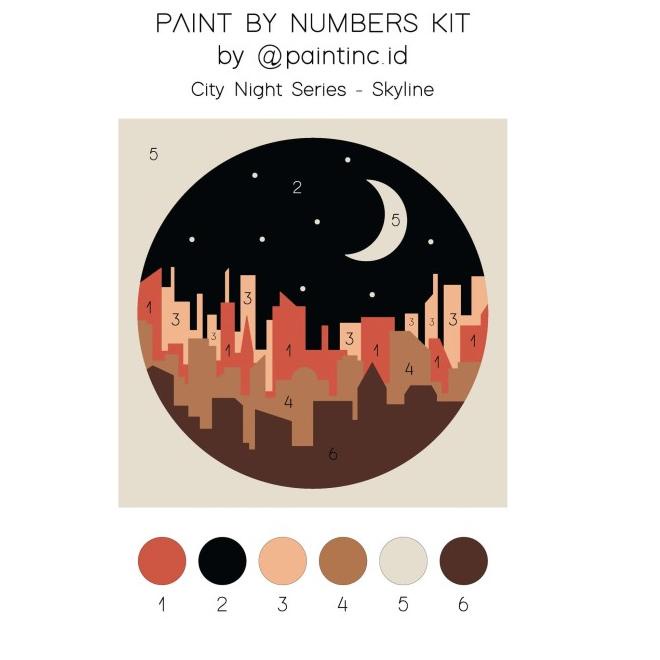 

Paint by Numbers Kit: City Night Series - Skyline | Paint Inc - TANPA KUAS