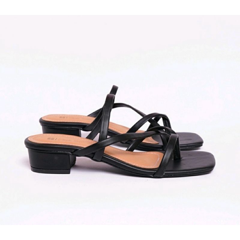 Sendal Tali Ukuran Besar Hitam 41.45 Slop Oversize Black Kaki Gemuk Sandal Kasual Big Size Hitam, 42