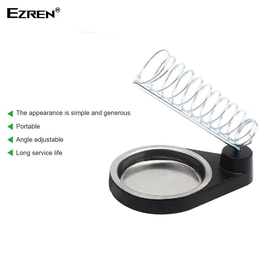 Ezren EZ-0229 Stand Solder Bulat Besi Silver Dudukan High Kualitas