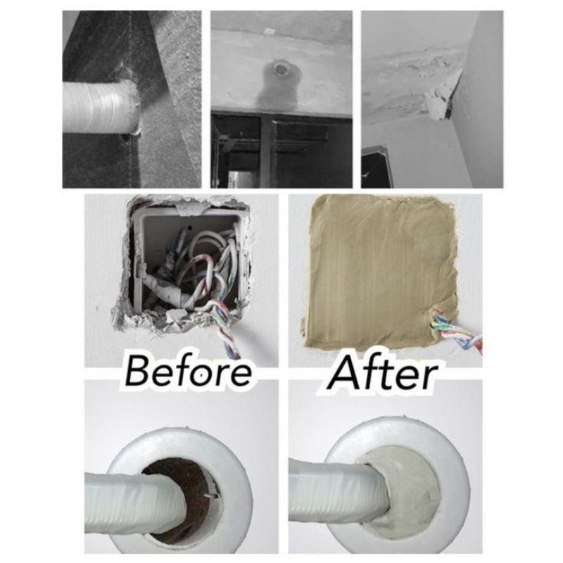 SEALANT DEMPUL TEMBOK DINDING / MI FENG JIAO NI DEMPUL PADAT AJAIB SERBAGUNA / TAMBAL LUBANG PIPA AC / DEMPUL PENAMBAL LUBANG MULTIFUNGSI