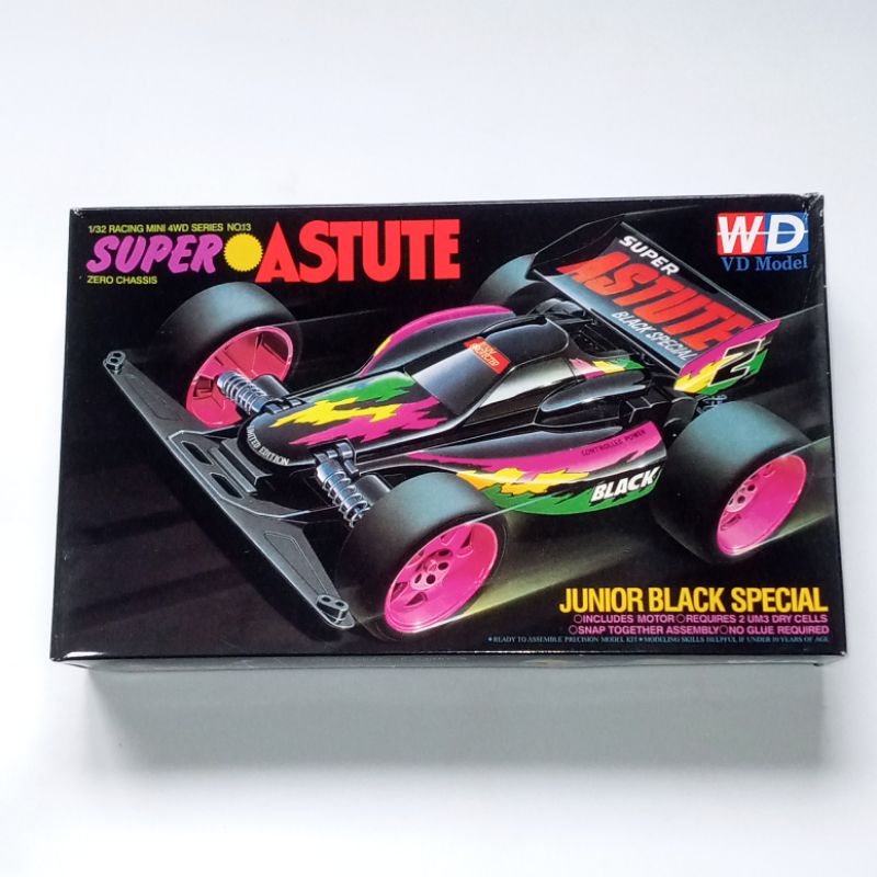 Tamiya Mini 4WD Merk DD Ruize Super Astute Junior Black Special