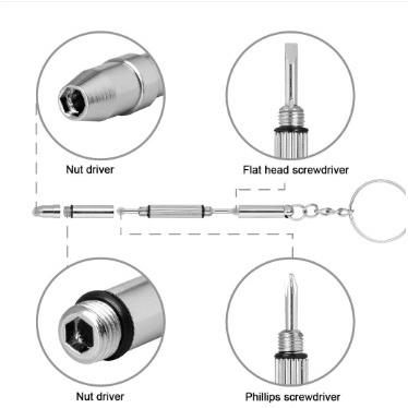 Gantungan Kunci Obeng 3 in 1 Mini Kacamata Screwdriver