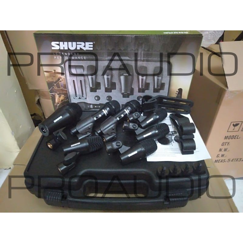 Mic Drum Shure PGA KIT / PGAKIT 7 Lengkap Komplit Grade A