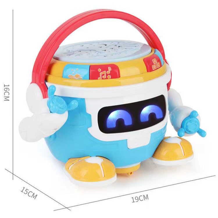 [FUNNY]Mainan Robot Drum Canggih Multifungsi Bisa Jalan Dan Music Serta Lampu Cantik Warna Warni / Multifunction Robot Music Piano And Drum With Lightning