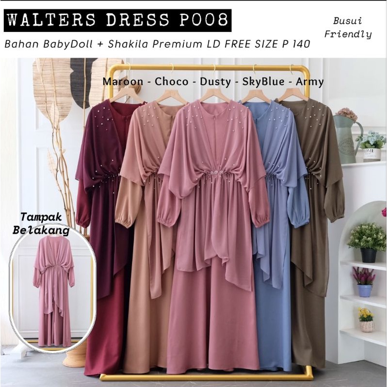 WALTERS DRESS / DRESS KONDANGAN / SERAGAMAN / BRIDESMAID / BUSUI FRIENDLY