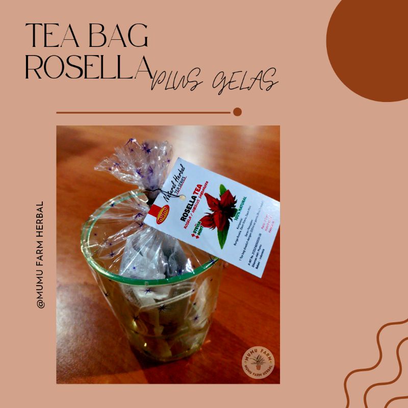 

TeaBag/Teh Celup Herbal Rosella (Rosella Tea) Bonus Gelas