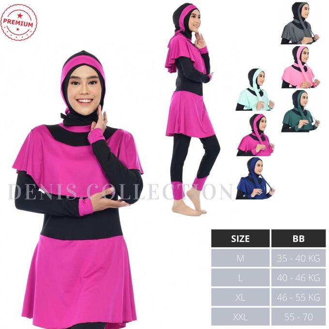 Baju Renang Muslim Muslimah Remaja dan Dewasa model crop